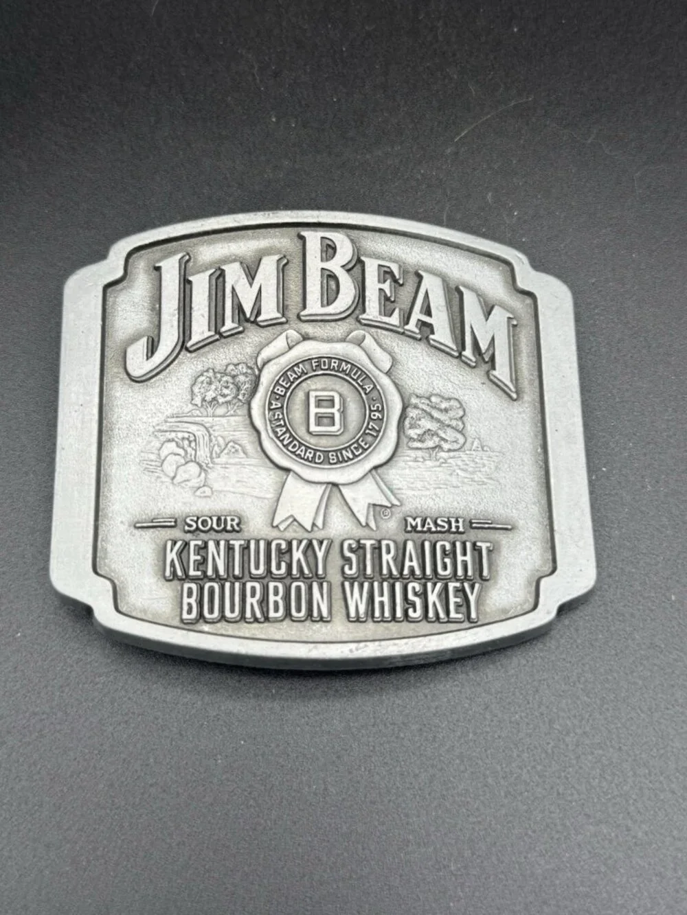 Jim Beam Kentucky Straight Bourbon Whiskey Sour Mash Promotional Belt Buckle